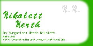 nikolett merth business card